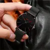 Set de Relojes Transfronterizos Negocios Reloj de Hombre de Gama Alta Correa de Malla Vidrio Reloj de Cuarzo Reloj para Hombre Transfronterizo Venta al por Mayor