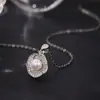 Silver City Collar de Perlas Camelia de Plata de Ley S925 Moda Femenina Lujo Ligero Cadena para Clavícula Rosa Sentido Retro de Alta Calidad