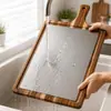 Tabla de Cortar de Madera con Asa Tabla para Pizza Casera Tabla para Picar de Cocina Doble Cara Utilizable Tabla de Cortar para Colgar Engrosada