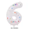 Globo digital de película de aluminio blanco impreso de 32 pulgadas para cumpleaños, diseño de escena para fiesta de fotos de cumpleaños infantil