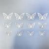 Pegatinas de Pared de Mariposa Hueca 3D Transfronterizas Láser Coloridas Realistas Tridimensionales Mariposa Decoración del Hogar Pegatinas de Pared
