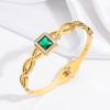 Pulsera de moda transfronteriza pulsera de joyería para mujer pulsera acero inoxidable con taladro hueco hebilla de acero titanio joyería simple coreana