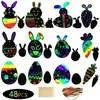 Papel de Arte para Rascar Infantil, Papel de Rascar Colorido, Papel de Dibujo Artístico de Pascua, Manualidades Festivas al por Mayor