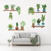 Una Variedad de Pegatinas de Pared de Plantas Verdes, Pegatinas para Coche, Pegatinas Decorativas, Fondos de Pantalla 3D Autoadhesivos para Pared, Renovación de Paredes de Fondo para Sala de Estar y Dormitorio