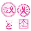 MM245 Fita Rosa Festival de Cuidados com o Seio Feminino Louça para 8 Pessoas 4 Peças Prato de Papel Guardanapo de Papel Copo de Papel