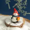 Decoración Navideña Popular Transfronteriza Resina Retro Hombre Viejo Muñeco de Nieve Adornos para Paisajismo de Ventanas Decoraciones de Escritorio para el Hogar