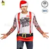 Carnaval de Natal Noite Festa Fantasia Adulto Masculina Baile de Máscaras Camiseta com Estampa 3D