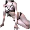 Moon Tide Lingerie Sexy Biquíni Feminino Três Pontos Tanga de Pérolas Sutiã Conjunto Paixão Dropshipping
