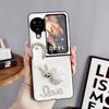 Hebilla de Anillo de Conejo de Diamantes de Imitación Creativa Adecuada para Funda de Teléfono Móvil Findn3Flip Samsung Zflip 40% de Descuento Funda Protectora Apilada