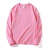 220g algodão manga comprida gola redonda T-Shirt atacado masculino interior branco T-shirt inferior camisa impressa logotipo ao vivo fornecimento ao vivo