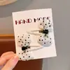 Novo Grampo de Cabelo Elegante Estilo Coreano com Bolinhas e Laço, Acessório de Cabelo de Princesa para Meninas, Presilha BB para Franja e Cabelos Soltos, Ornamento de Cabelo
