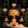 Lámpara Nueva de Loto, Lámpara del Dios de la Riqueza Bodhisattva Buda, Lámpara de Luz Eterna para Uso Doméstico, Lámpara LED de Siete Colores Guanyin Enchufable, Lámpara de Ofrenda para Buda