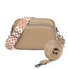 Bolsa Transversal de Verão de Alto Padrão para Mulheres, Comércio Exterior, Nicho, Exquisita, Estilo Estrangeiro, Couro Genuíno Contrastante, Bolsa Feminina, Design Simples, Bolsa de Ombro