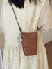 Bolso de teléfono tejido de diseño de nicho versátil 2026 transfronterizo para el trabajo, bolso de hombro/cruzado moderno y simple