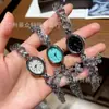 Reloj Cartier con Forma de Barril para Mujer, Reloj Bañera, Reloj de Lujo Ligero de Nicho de Gama Alta para Mujer, Reloj de Pulsera de Cuarzo con Colgante de Mariposa