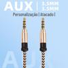 Cabo de Áudio Lossless 3.5mm Macho para Macho Trançado Adequado para Celulares, Computadores, Alto-falantes, Cabos de Áudio Mp3, Alta Fidelidade