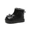 Botas de Cano Baixo com Laço de Borboleta para Meninas 2026 Outono/Inverno Novo Estilo Versátil Leve Solado Macio Estilosas Botas Martin Estilo Princesa para Meninas