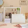 Bolsa de maquillaje transparente de PVC estilo ins para viaje portátil impermeable bolso de mano bolsa de aseo bolsa de almacenamiento para cosméticos de cuidado de la piel