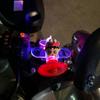 Generación de energía eólica aeronave pequeña luces de colores coche eléctrico motocicleta energía eólica LED luz brillante decoración de coche luz ambiental para coche