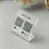 Sinal de código de pagamento, sinal de exibição de código QR de pagamento, sinal de pedido com código de escaneamento em acrílico, cartão de número de mesa, vestuário