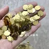 Lentejuelas Redondas de un Agujero de 5-50 mm, Piezas Colgantes de Escamas de Pez Doradas, Cuentas Decorativas de Fondo, Materiales Hechos a Mano para Cortinas DIY