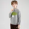 Suéter Espeso para Niños y Niñas, Jacquard de Champiñones Otoño e Invierno Camiseta Base de Punto para Bebé, Suéter 100% Lana Pura, Suave y Acogedor
