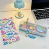 Diário Planner 3D Oceano Tubarão Menino Desenho Animado Infantil Espuma Adesivos de Planner Decoração Diário Desenho