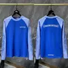 Camiseta de manga longa raglan com combinação de cores clássica 24SS CH para casais transfronteiriça