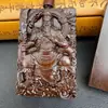 Madera de Azufaifo Natural Madera de Azufaifo Yuhua Marca Guan Gong Dios de la Riqueza Órdenes Guan Di Shengjun para Llevar Marca Colgantes para Coche