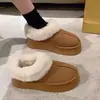 Botas de Neve com Solado Grosso Femininas 2026 Chegada Nova de Inverno Veludo Plus Espessado Sapatos Grandes de Algodão do Nordeste Aquecimento Adulto Sapatos Peludos de Pão