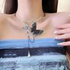 Dulce Fresco Sentido del Diseño de Chica Picante Borla de Mariposa Collar Mujer Gargantilla Anillo de Cuello Accesorios Cadena Collar Cadena Clavícula Venta al por Mayor