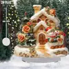 Decoração de Mesa para Festival de Natal Transfronteiriço Enfeite Casa de Neve de Conto de Fadas Boneco de Neve Suporte de Acrílico Presente de Natal