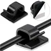 Venta al por mayor del fabricante Clip de alambre sin perforación Clip de fijación autoadhesivo Hebilla de plástico para alambre Hebilla de fijación para tira de luz Herramienta de gestión de cables