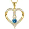 Europeu e americano cross-border s925 prata Eternal Heart pingente Amazon coração colar joias moda all-match colar