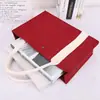 Bolsas de Feltro Atacado com Fitas, Bolsas Tote para Feiras de Negócios, Sacolas de Presente Promocionais, Logo Personalizável, Bolsas Tote Color Block