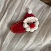 Pinzas para el Cabello de Otoño Invierno Navidad Pasadores de Lana Tejida Pinzas Lindas Pinzas para el Cabello de Bebé Pinzas BB Laterales para Flequillo de Gama Alta Accesorios para el Cabello