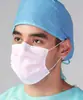 Máscaras Descartáveis Xianwanli Rosa-Azul-Branco de Tecido Não Tecido de Três Camadas para Adultos, Máscaras Protetoras à Prova de Poeira com Tiras Planas em Estoque