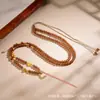 Nuevo collar de estilo chino, cadena para la clavícula de calcedonia de azúcar Zaki Ram, colgante Thangka con forma de calabaza, accesorio para el cuello de lujo ligero