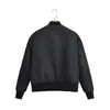 Venta al por mayor transfronteriza de chaqueta de algodón nueva moda estilo europeo y americano, elegante, con dobladillo acanalado, cuello alto y cremallera para mujer
