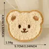 Fábrica de Origen de Bordado para Toallas Parche de Oso de Dibujos Animados en Inglés Agujero de Costura Reparación Parche de Tela Bordada para Chaqueta de Mezclilla Chaqueta de Plumas