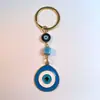 Colgante de Serie Ojo de Diablo Transfronterizo Europeo y Americano Colgante de Llavero de Joyería de Animales Ojo de Hueso con Goteo de Aceite Accesorios de Aleación para Mujeres