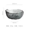Tigela de Vidro Martelado com Borda Dourada Japonesa Tigela de Salada Transparente Prato de Frutas de Alto Valor para Uso Doméstico Conjunto de Louça Lavador de Chá Atacado