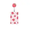 Porta-credencial retráctil del fabricante en stock con clip de cereza para insignia, porta-tarjeta de identificación vertical con impresión UV, funda protectora para tarjeta de campus