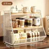 Estante de almacenamiento de escritorio, estante para mesa de cocina, mesa de centro para sala de estar del hogar, portavasos multicapa, soporte para bolsitas de té, estante para snacks