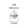 Cuentas Espaciadoras de Plata Pura 999 Cuentas Duras de Plata Estéreo Patrón de Loto Estéreo Cuentas Redondas Cuentas Espaciadoras Joyería de Plata DIY Cuerda Trenzada Accesorios para Ensartar Material