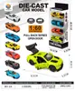 Transfronterizo 1:60 Simulación 8 Modelos Mixtos Abren Tres Puertas Tira Hacia Atrás Graffiti Aleación Coche de Carreras Juguete Fábrica Mayorista
