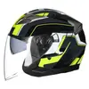 Capacete de motocicleta elétrico GXT708 lente dupla personalidade masculina e feminina meio capacete capacete para quatro estações primavera, outono e inverno pilotagem