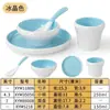 Juego de Mesa Estilo Nórdico de Cuatro Piezas Melamina Restaurante Comercial Imitación Porcelana Tazón Pequeño Juego de Platos de Plástico Restaurante de Hot Pot Vajilla