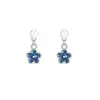 Aretes de Botón Flor Azul Perla Moda para Mujer Lujo Ligero Sentido de Diseño de Nicho Estilo Ins Elegantes Dulces Aretes