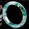 Pulseira de Jade Gelo com Flores Flutuantes, Pulseira Cor Jadeíte, Jadeíta Quartzo Verde Flutuante Água Clara Gelo Alto, Alternativa à Pulseira de Jade Gelo